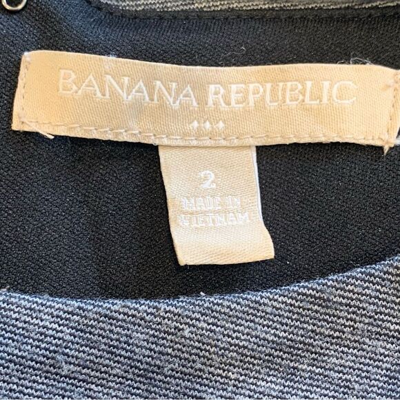 Banana Republic Factory Cap Sleeves Cutout Neck Knee Length Dress, Gray Size 2 - Picture 6 of 10